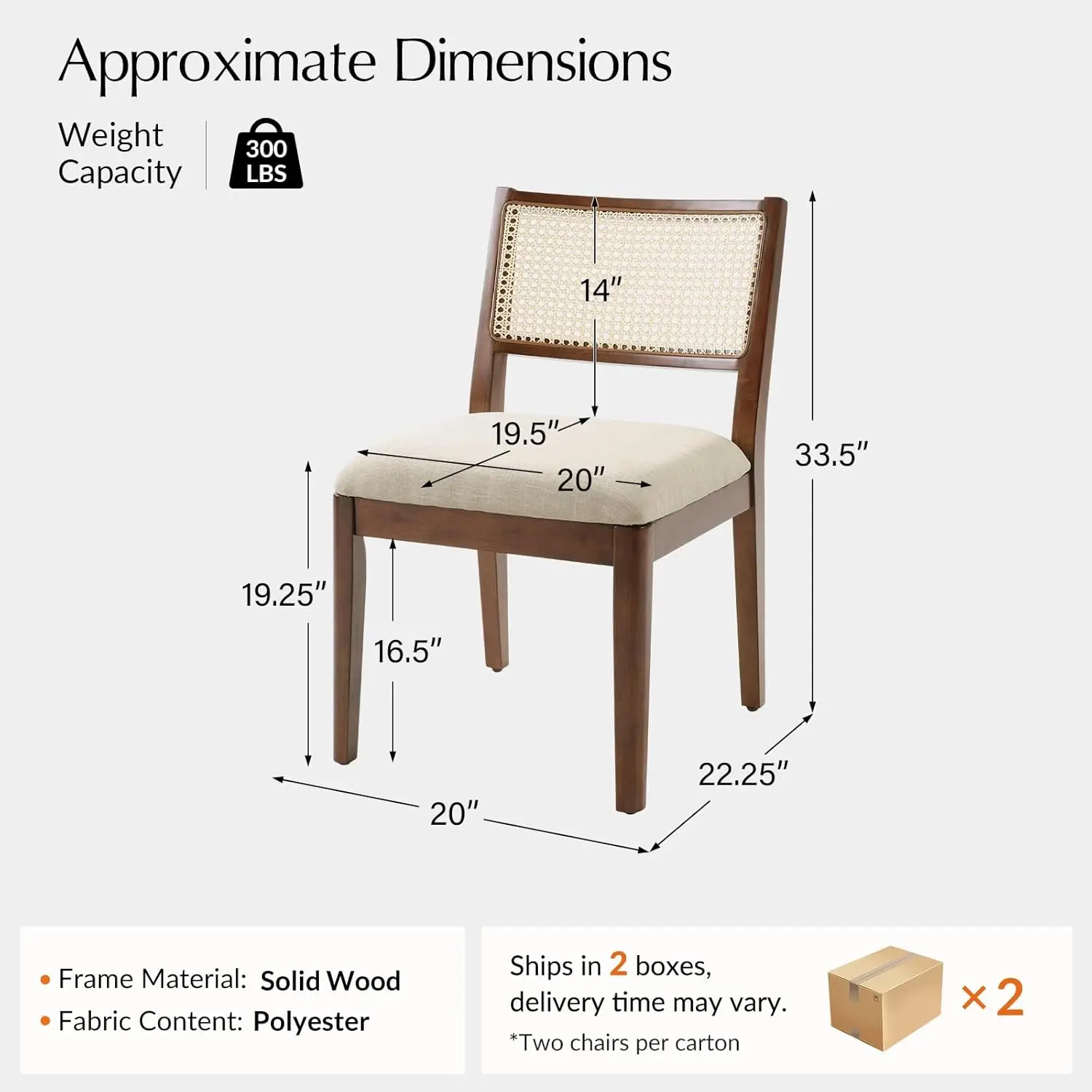Rattan Dining Chair Set of 4 - View 2