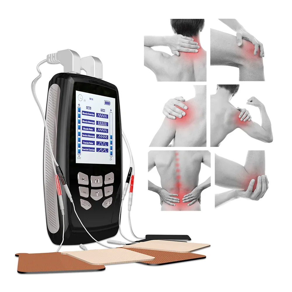 

Electrical Tens Pulse Massager Dual Channel EMS Muscle Stimulator Acupuncture Digital Frequency Physiotherapy Machine Fat Burner