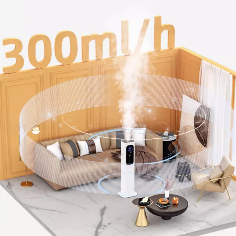 Intelligent Floor-Mounted Air Humidifier Household Quiet Bedroom Pregnant Women And Babies Large-Capacity Spray Air Conditioning