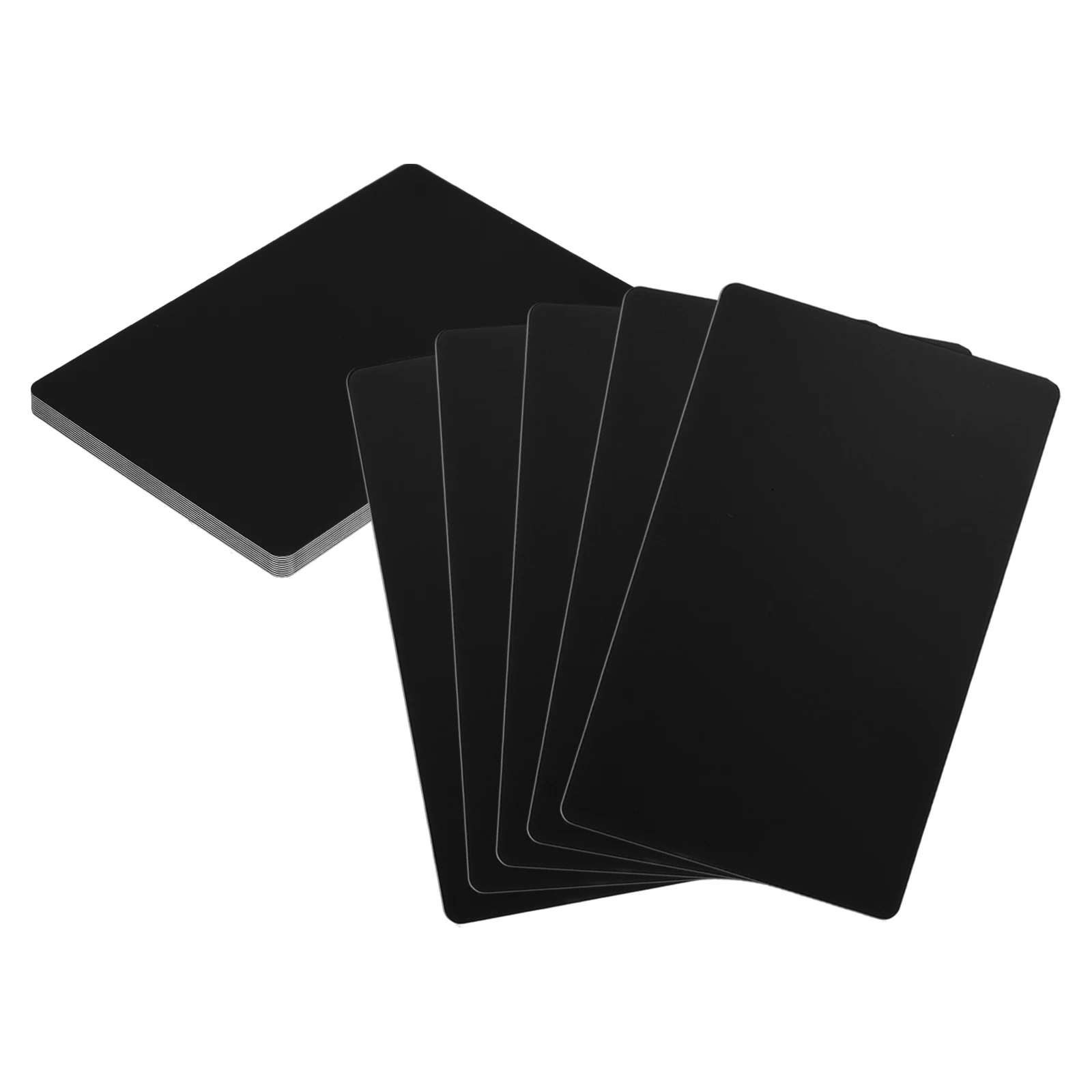 10/25Pcs 알루미늄 금속 명함 3.4x2.1x0.02inch 레이저 조각을 위한 컬러 마감 빈 시트 DIY CNC 사무실 가정용