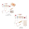 Children Doctor Toy Set Wooden Simulation Medical Box Baby Play House Games Educational Toys Children Montessori Toy Gifts 6