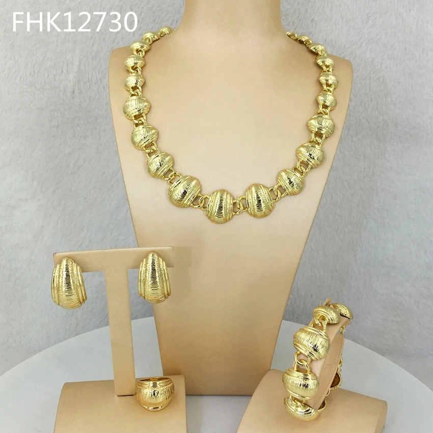 Yuminglai Classy Dubai Gold Jewelry Fine Jewelry Sets For Women Party
