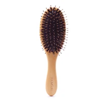Brosse à cheveux en poils de sanglier doux pour femmes, peigne en bois pour cheveux, tête, cuir chevelu, poignées de massage, angle, optique bouclée, outil de soin des cheveux longs 1