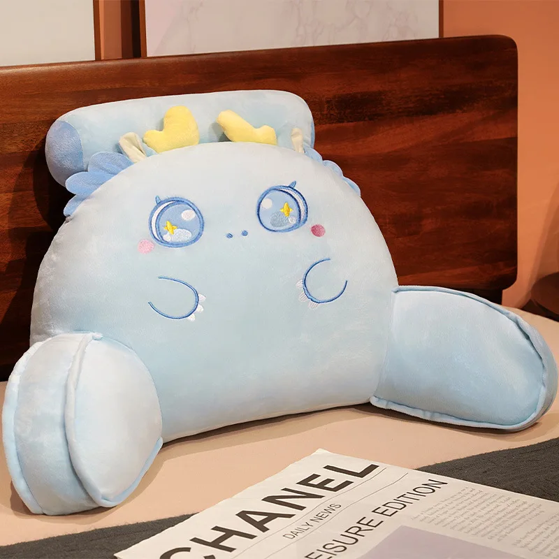 New Year's Dingdang Dragon Cartoon Bed Head Cushion Backrest Student Dormitory Bed Reading And Playing Cell Phone Lumbar Pillow 4