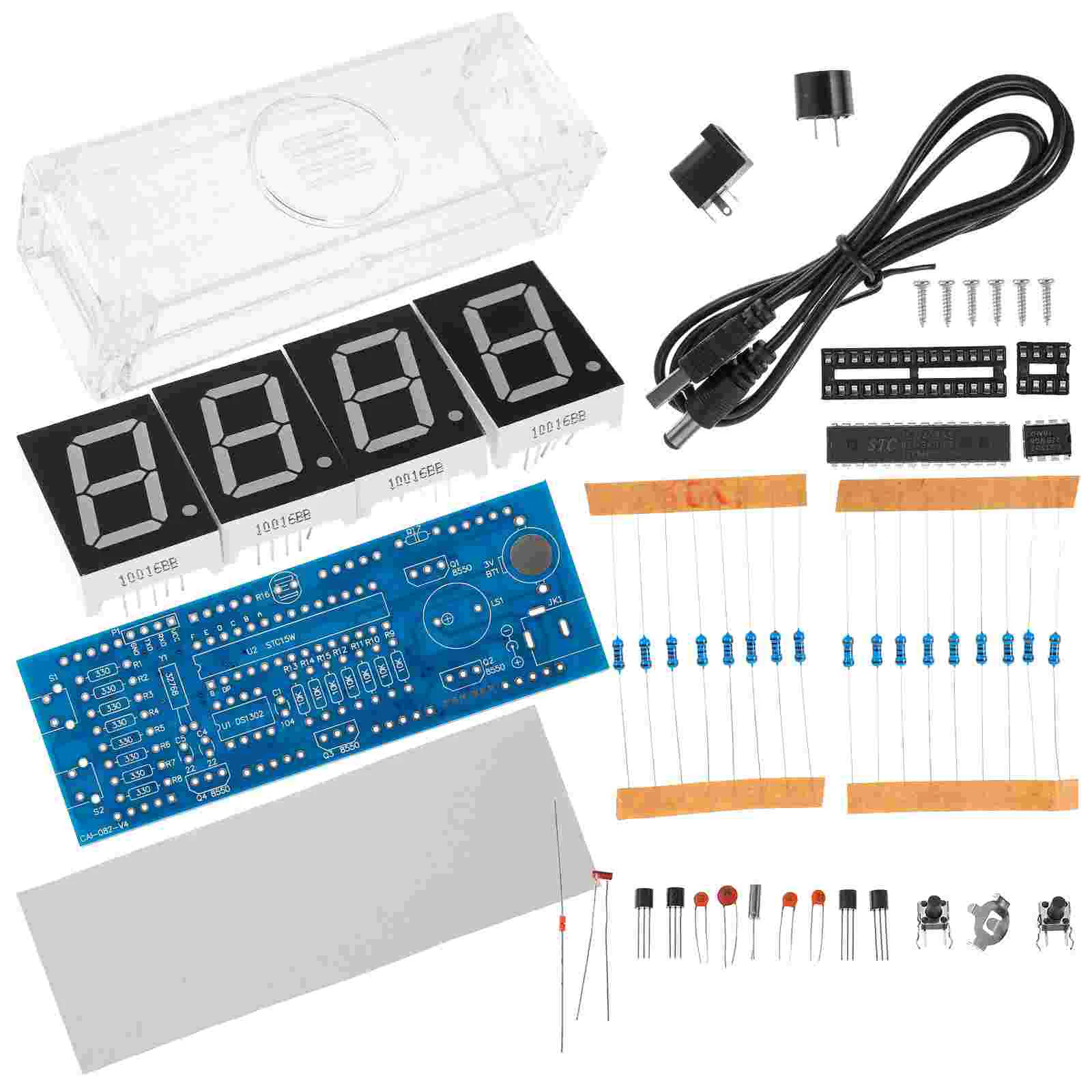 

Microchip Clock Single Microcomputer SCM LED Digital Electronic Kit Unassembled