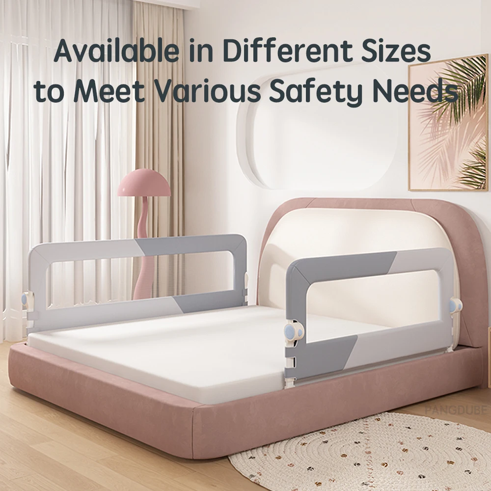Baby Playpen Bed Rail Guard for Kid Bed Guardrail Screw-free Installation Barrier 1pc