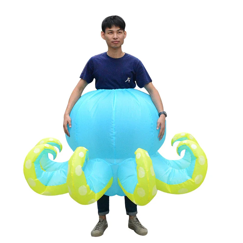 

Inflatable Octopus Costume Women Men Halloween Cosplay Air Blow Suit Bottoms Stage Party Show Mascot Sea Creature Clothing. 2024