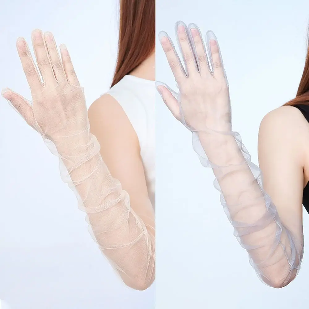 Mesh Transparent Gloves Full Finger Sun Protection