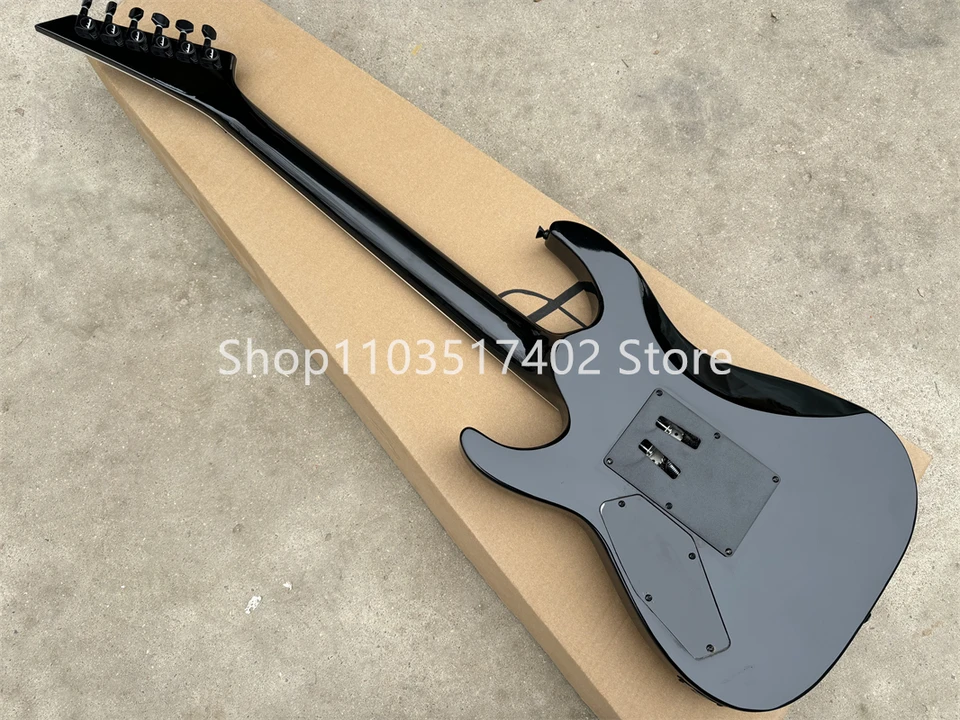 カスタマイズされたエレキギター,6弦,ローズウッド指板,黒いハード