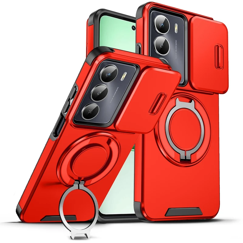 Car Magnetic Holder Ring Armor Shockproof Case with Camera Protection
