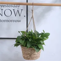 Garden Hanging Planter Macrame Plant Storage Basket Jute Rope Woven Indoor Outdoor Flower Pot Holder Plant Hangers Home Decor 4