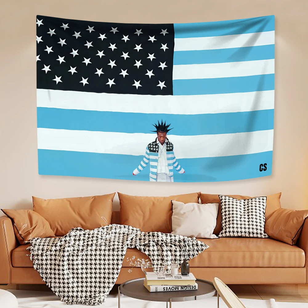 Hip Hop Singer Lil Uzi Tapestry Wall Hanging Home Decoration Bedroom Dormitory Background Cloth Music Album Cover tapestry decor