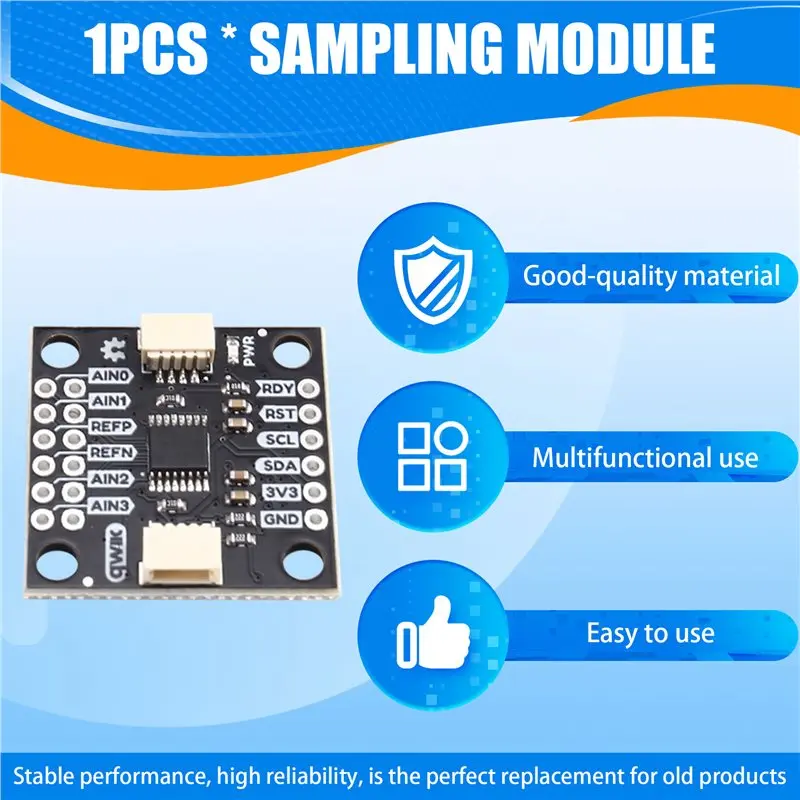 B27B SPX-23455 2.3-5.5V 24비트 ADC-4 채널 ADS1219 AD 샘플링 모듈 24비트 AD 변환 모듈