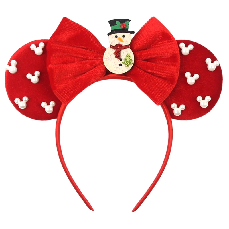 Weihnachts-Cartoon-Mausohren-Haarband für Mädchen, 3,3 Zoll, weiches Haarband mit Schleife, Festival-Party-Weihnachts-DIY-Haaraccessoires, Geschenke – Detail 23