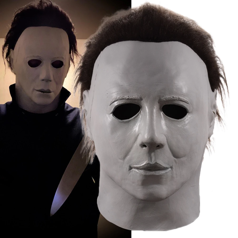 Máscara de Halloween de Michael Myers, Cosplay de Horror, casco de
