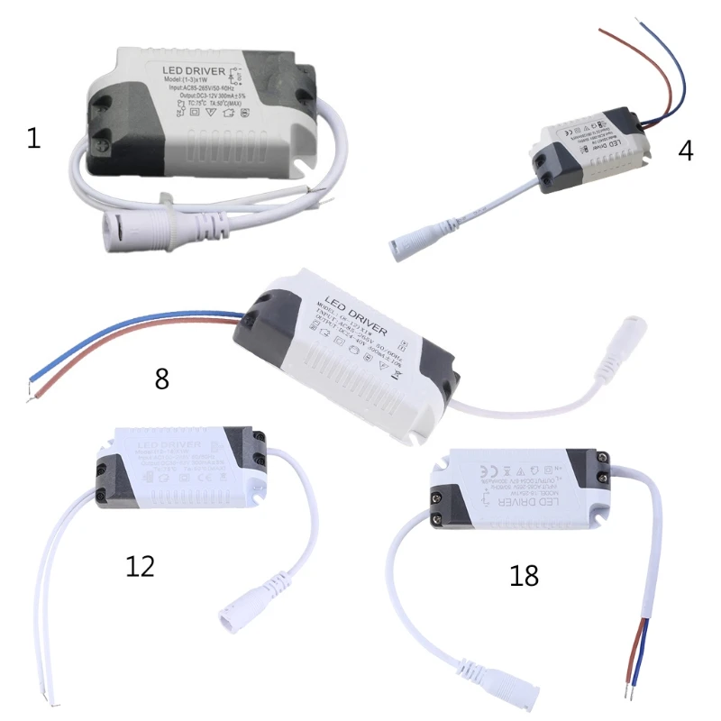 4-7/8-12/12-18/18-25W LED 스트립 조명 변압기 전원 공급 장치 AC85-265V 내구성