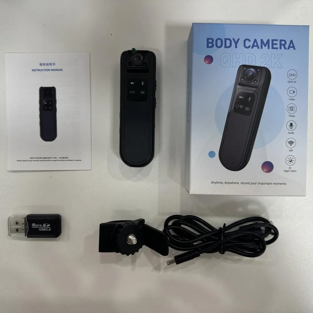 HD 2K 카메라, 와이파이 나이트 비전, 전기 자동차 오토바이 녹음기, 휴대용 백 클립, 야외 브이로그 카메라