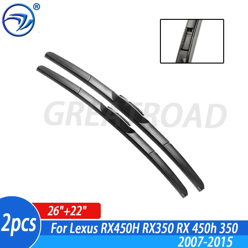 

Щетки стеклоочистителя передние для Lexus RX450H RX350 RX 450h 350 2007-2015, 26 + 22 дюйма