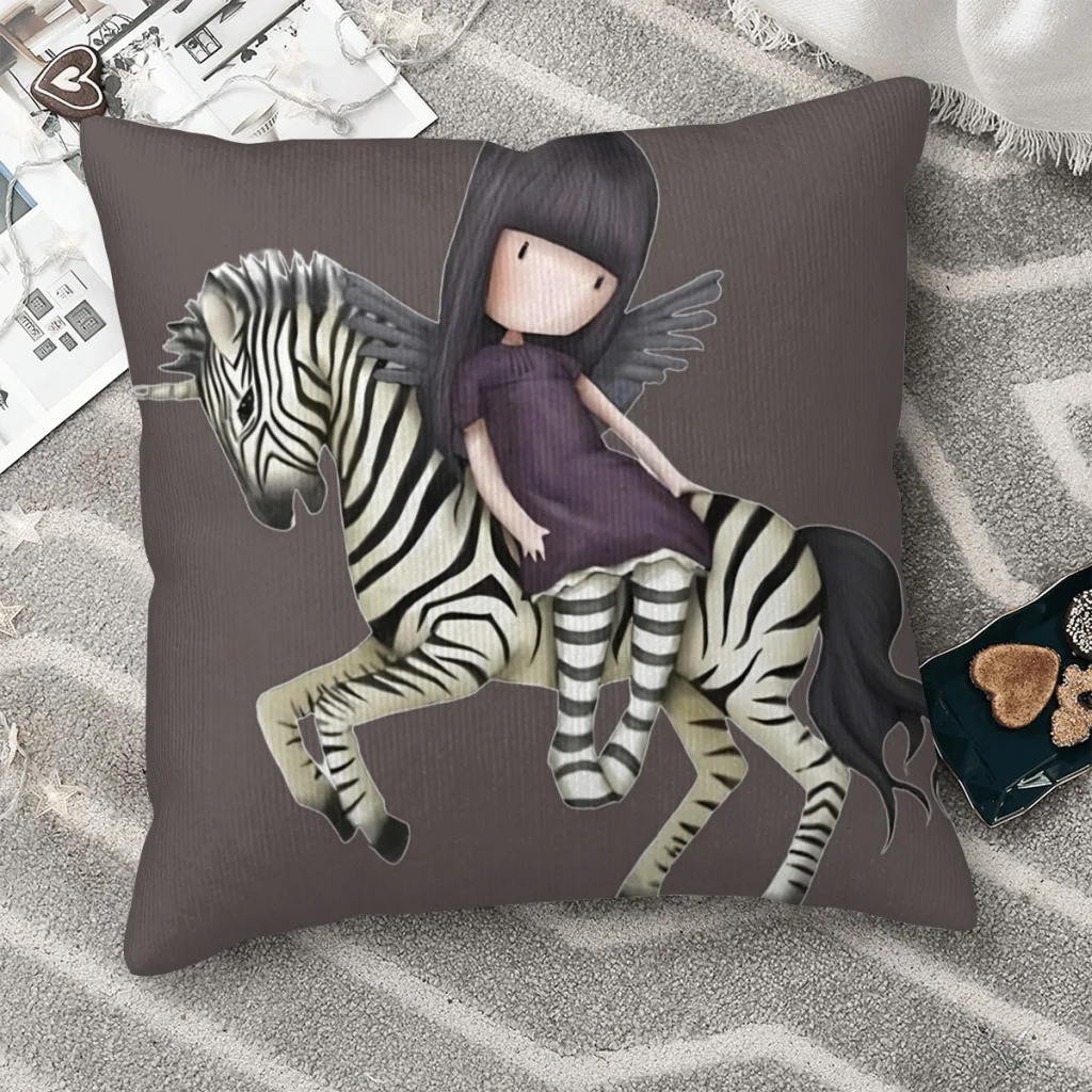 Unicorno Cojines Federa Per Cuscino Santoro Gorjuss Ragazza Cuscino Casa Divano Sedia Stampa Decorativa Coussin