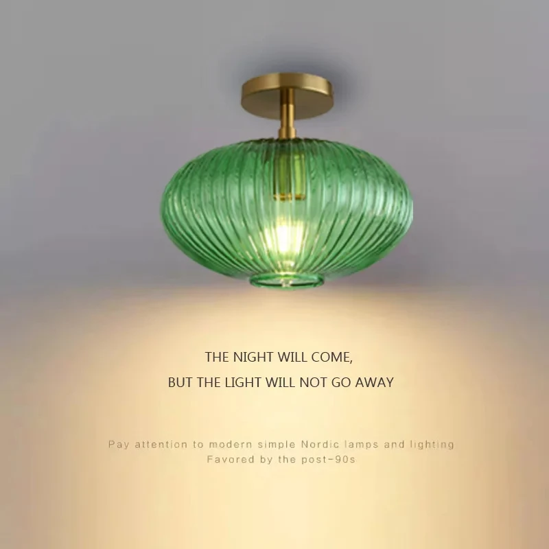 Скандинавские стеклянные потолочные лампы