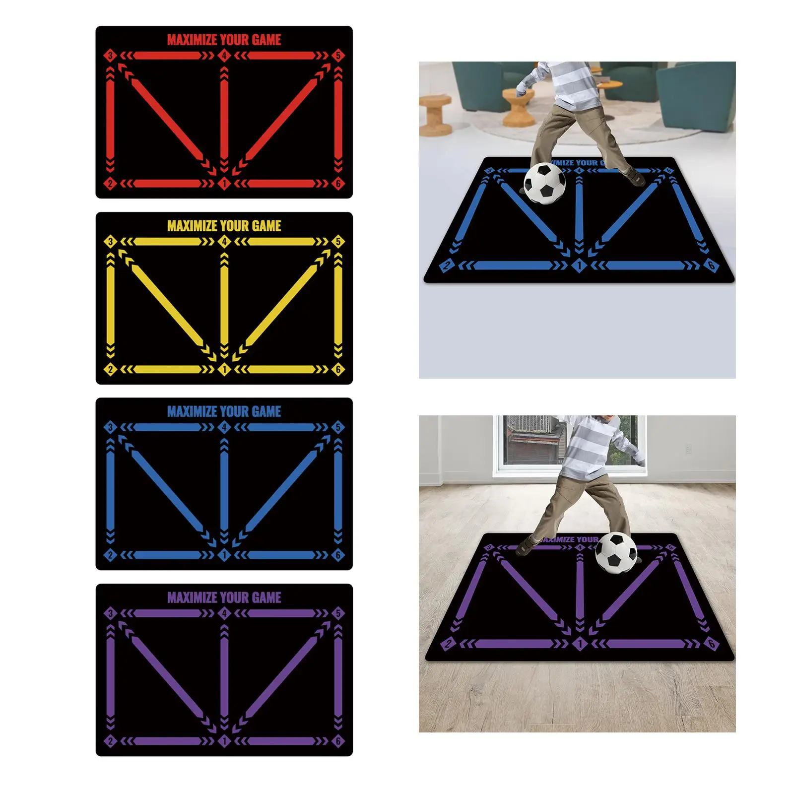 Football Footstep Training Mat Soccer Training Mat Anti Skid Football Training Footwork Dribble Training Mat Kid Football Mat