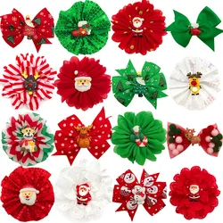 30/50pcs Christmas Dog Bow Tie Removable Dog Collar Santa Claus Xmas Deer Style Dog Bow Tie Dog Collar Dog Dog Accessories