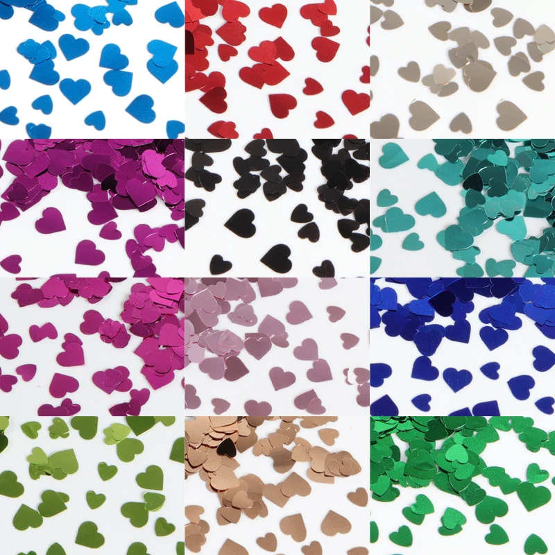 Holographic Sweet Love Heart Nail Glitter Flakes Shining Sequin For Nail Art Paillette Manicure 3D DIY Art Decorations nail glitter nail decoration nail decorations nail flakes