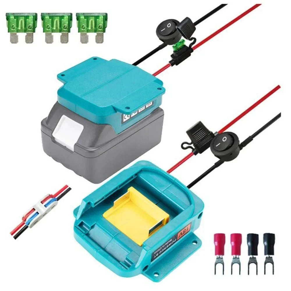 

Power Wheels Battery Adapter Compatible for Makita 18V BL1830 with Fuse&Switch 14 AWG Good Power Convertor for DIY RC Toys