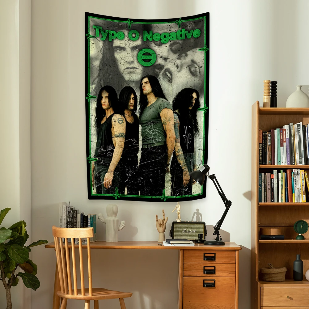 Tapestry decorations,party decorations Rock And Roll Music Tapestry Gothic Metal Type Wall Hanging Carpets Home Or Bedroom Decoration Party Backdrop