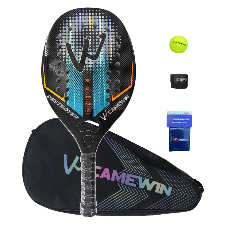 Racket Beach Tennis 3k Carbon Padel Balls Rackets Man Accessories Grip Pala  Padel Junior Racket Beach Tennis 4033