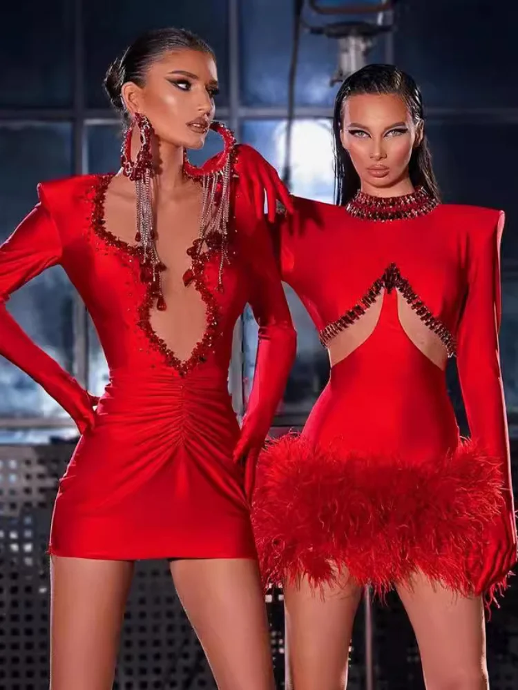 

Женское блестящее платье с длинным рукавом и V-образным вырезом