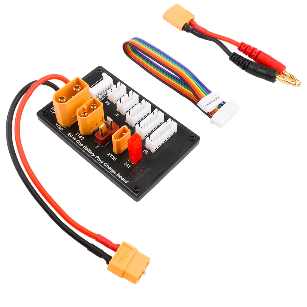 

XT30 XT60 XT90 JST T Connector Lipo Battery Charger Board 2-6S Balance Charging Board