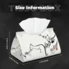 Custom Cat In Cherry Blossom Tree Tissue Box Holder Rectangular Kitten PU Leather Facial Tissue Box Cover for Car Home 5