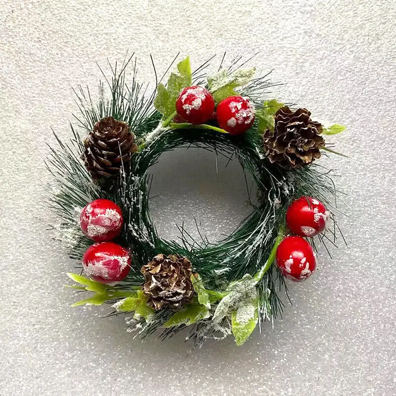 thumbnail image 1 of Guirnaldas navideñas de 12 cm para puerta, decoración de árbol de Navidad, flores colgantes para boda, guirnaldas para acceso al hogar, manualidades, plantas artificiales, 1 of 5