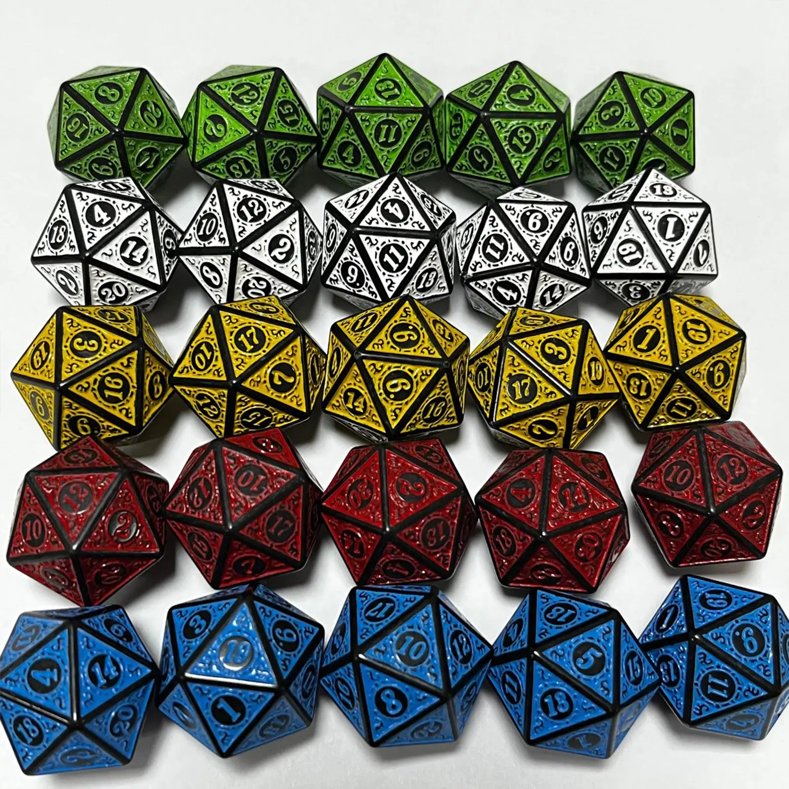 10x Astrology Dice Crafts Collectibles Entertainment Toy Constellation Dices D20 Die for Party Toy Table Games Family Gathering