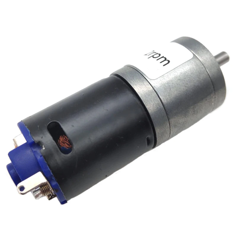 High torque geared reduction motor 12v 25mm gearbox speed down higher rpm 370 electric pmdc motor 4mm d-type shaft JGA25-370DG