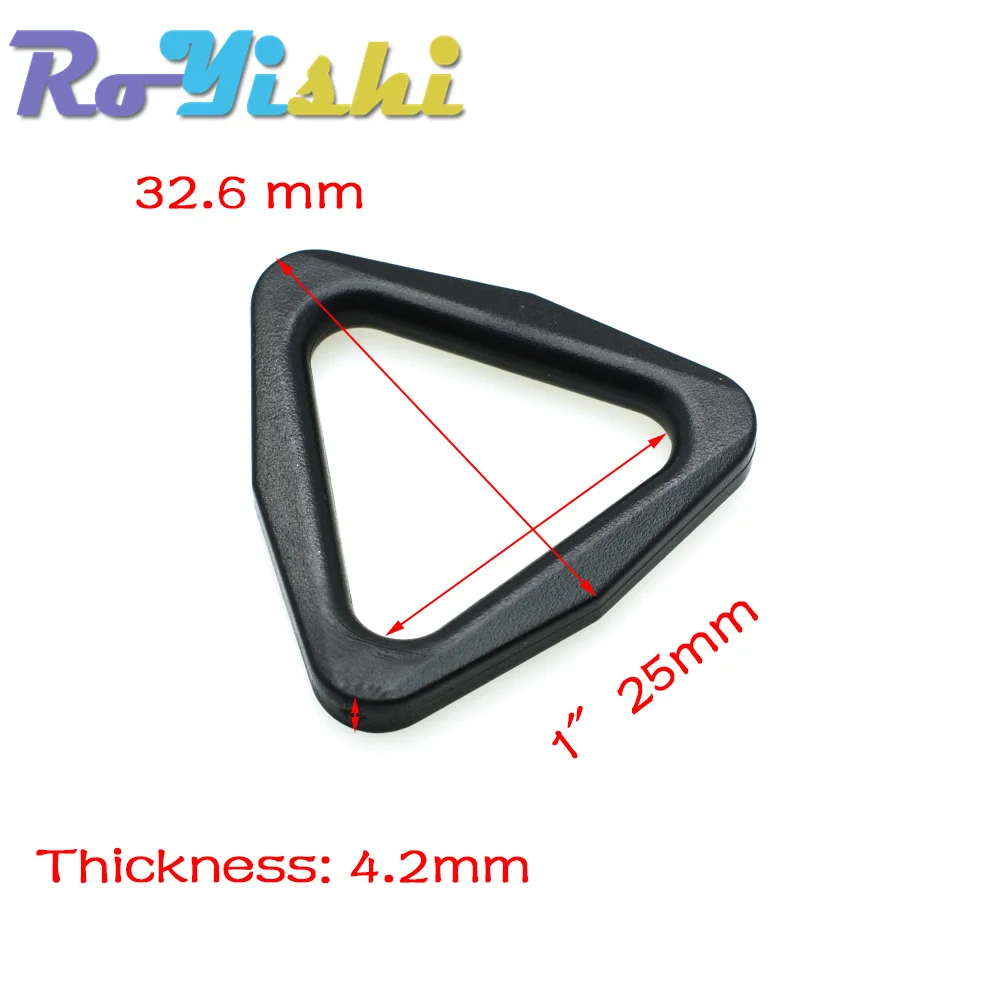 20mm 25mm 30mm 38mm 45mm Gurtband-Kunststoff-Dreieckschnalle, Verstellschnalle für Rucksackgurte, Dreieckige Gürtelschnalle – Detail 3