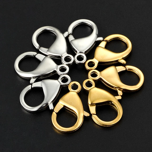 20pcs Big 25mm 316L Stainless Steel Square Lobster Clasp Claw Jewelry  Making DIY