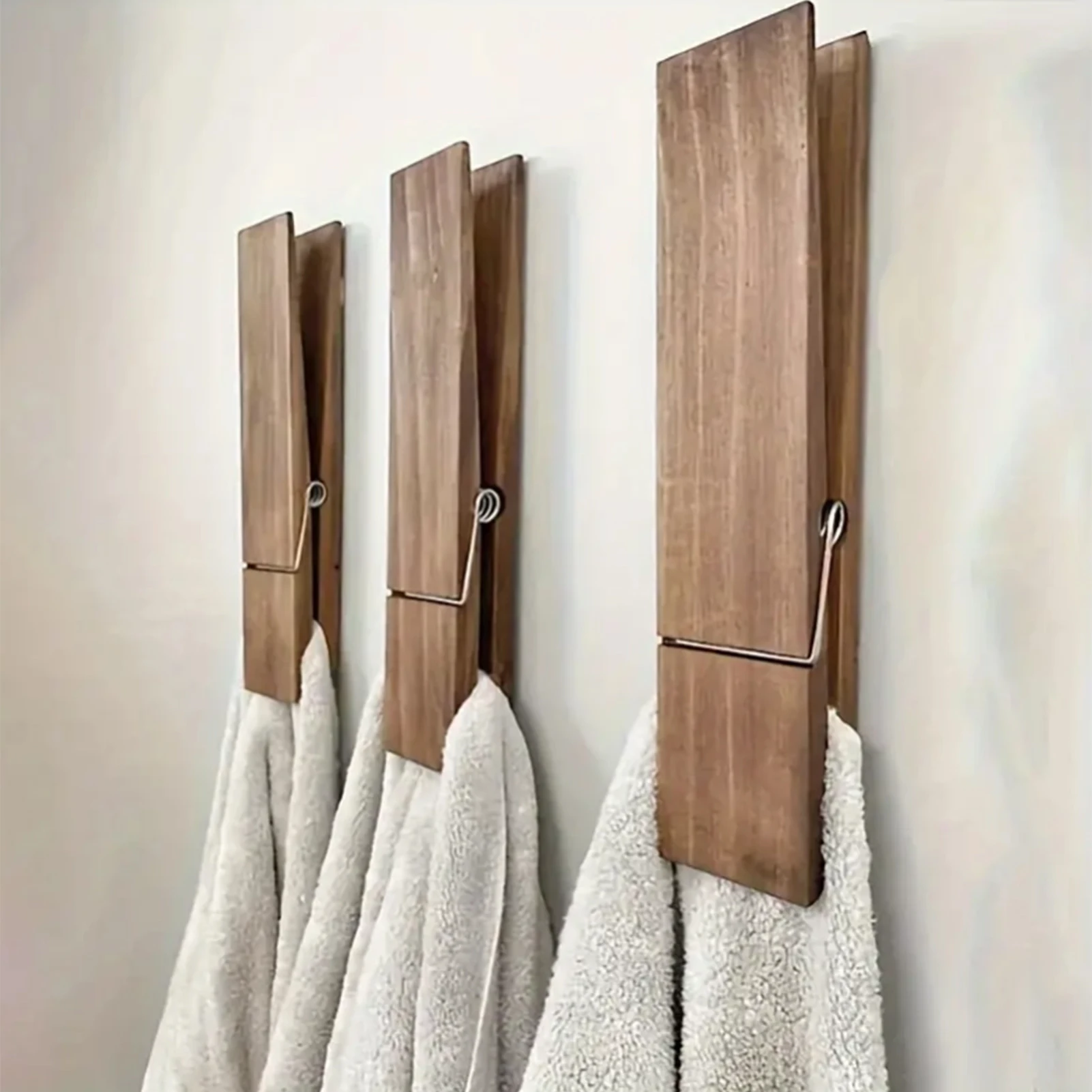 Large Wooden Clothes Pins Durable Rust-resistant Towel Underwear Clothes Pegs Practical Home Supplies Xuan-us