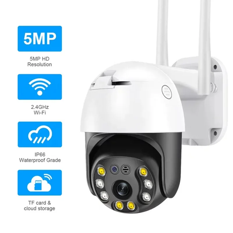 5MP Outdoor Wifi Surveillance Cameras Camera Security CCTV External Video Ptz Survalance Monitor Wireless Indoor IP Protection