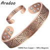 Vintage Pure Copper 18Pcs 3500 Gauss Strong Magnetic Therapy Open Cuff Bracelet 1