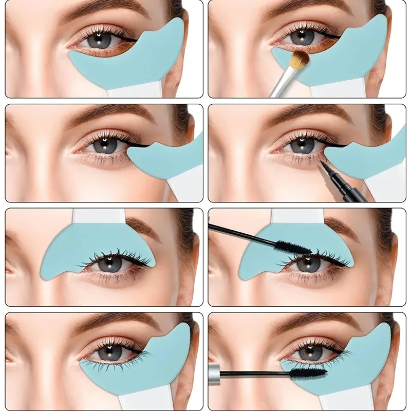 2Pcs Set Makeup Tools Eye Stencils Applicator Guide