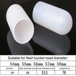 Silicone Elastic Flashlight Lampshade, Pack of 2, Universal Fit (14 - 75MM) (54 58mm)