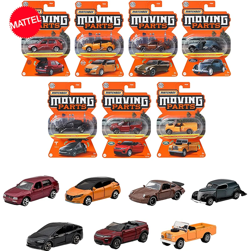 Original Matchbox Car 1/64 Diecast Moving Part Alloy Tesla Model X Porsche 911 Turbo Ford Vehicles Toys for Boys Collection Gift