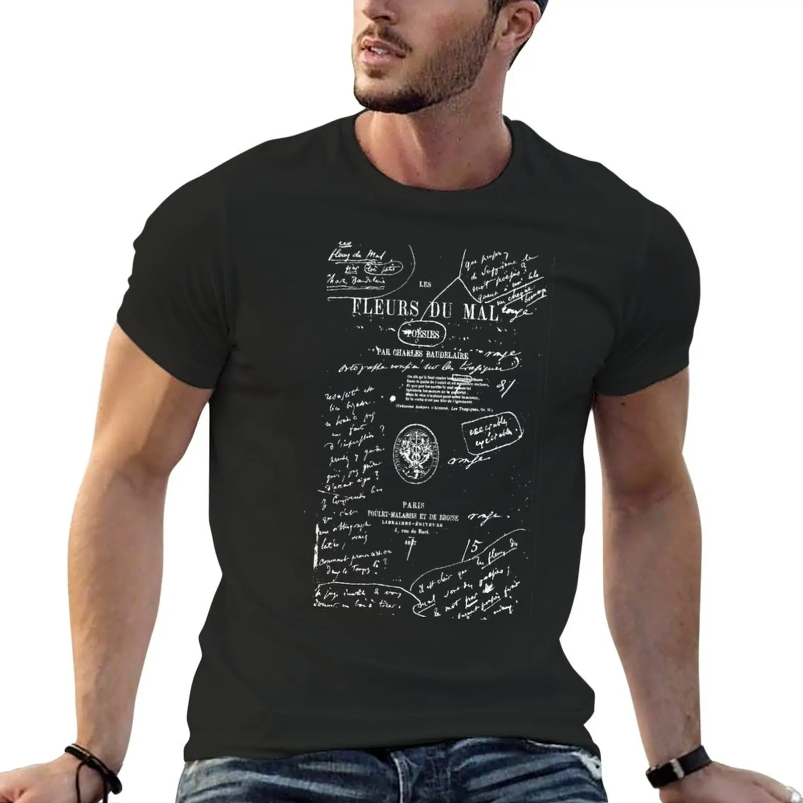 

New The Flowers of Evil (Les Fleurs du Mal) by Charles Baudelaire First Edition Author's Notes T-Shirt