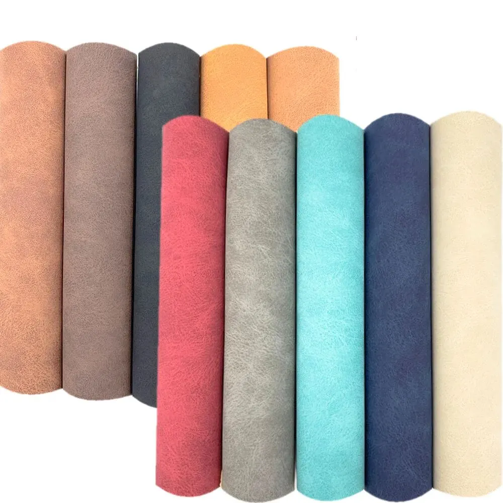 Waterproof Faux Suede Sheepskin PU Leather Fabric for DIY Crafts and Handmade Projects