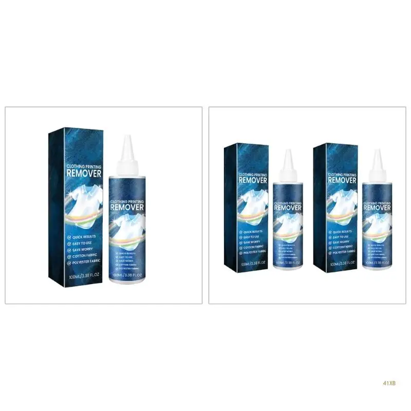 

41XB Средство для удаления теплопередачи для ткани, 100 мл, средство для быстрого удаления печати на одежде