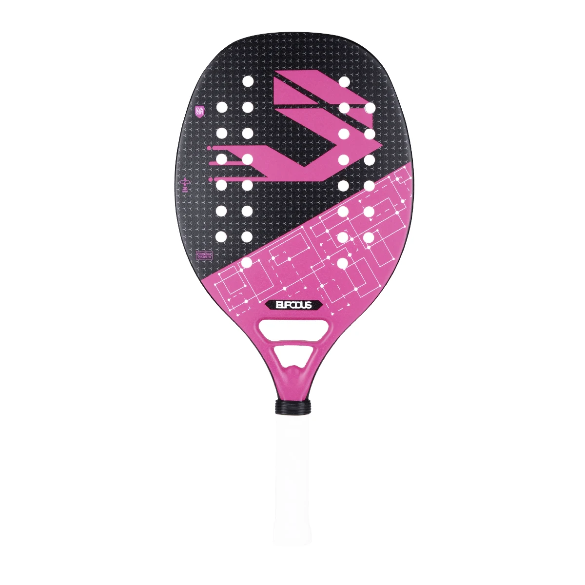 New High and Glass Fiber Beach Tennis Racket Soft Rough Surface Paddle Racquet with