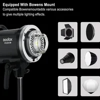 Godox MS200V 200W MS300V 300W LED Studio Flash 2.4G Wireless Receiver Lightweight Compact Bowens Mount LED Modeling Lamp 2