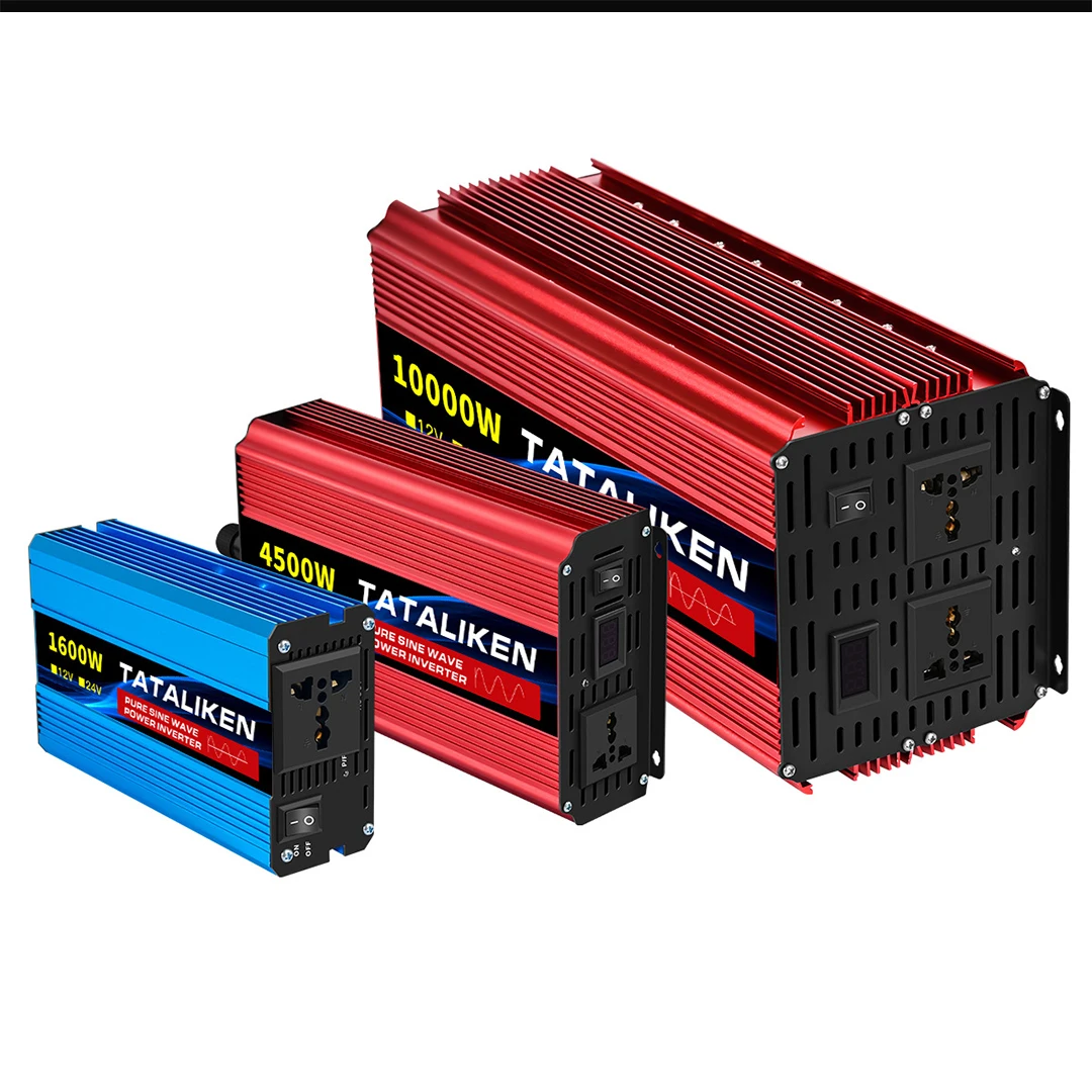 Pure Sine Wave 2000W/5000W Power Converter For 12V And 24V To 110-220V Inverter